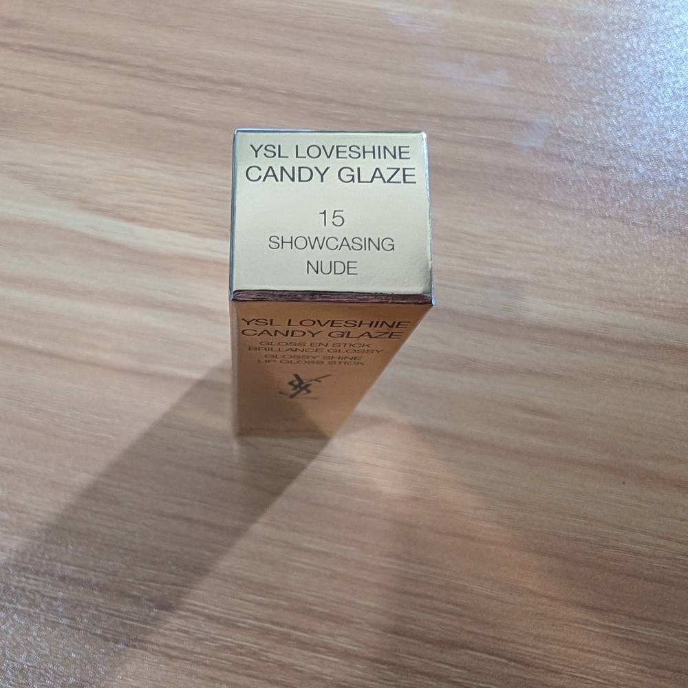 YSL Yves Saint Laurent Candy Glaze Lip Gloss Stick 15 nude nib nwt - Picture 3 of 7